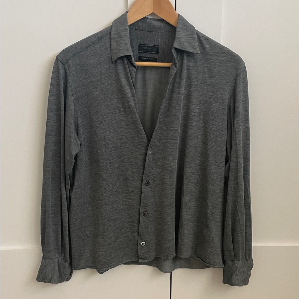 Prada Charcoal Long Sleeve Shirt